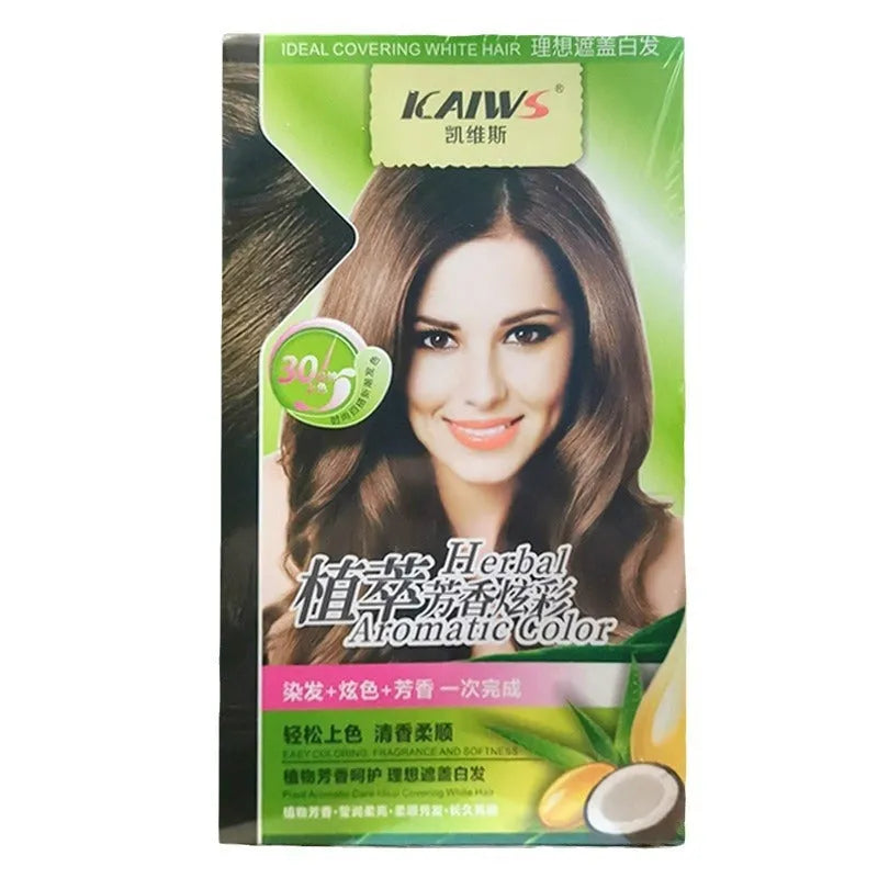 Plant aromatic hair colour cream twin pack in maroon, wine red, chestnut brown and dark brown shades