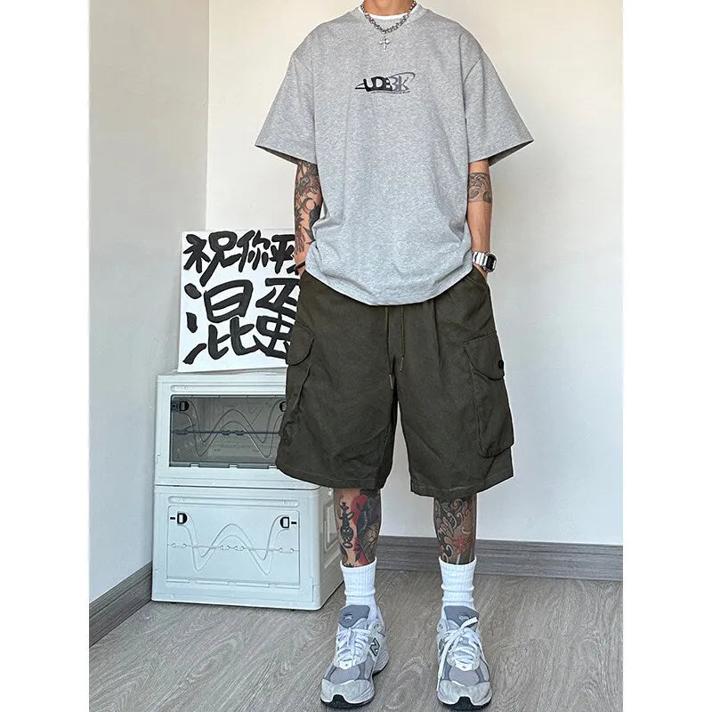 American style loose straight casual sports shorts in polyester fabric available in multiple colours