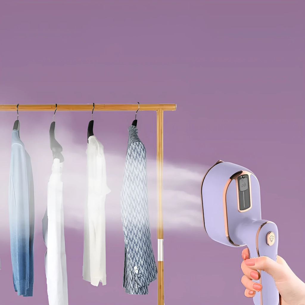 Home Fashion rotating steam hanging iron in light purple with vertical steam action