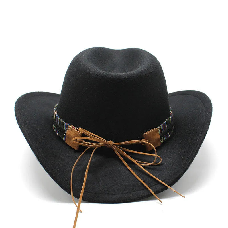 Western-style cowboy hat with a bell crown and wide brim in polyester felt, shown in Army Green.
