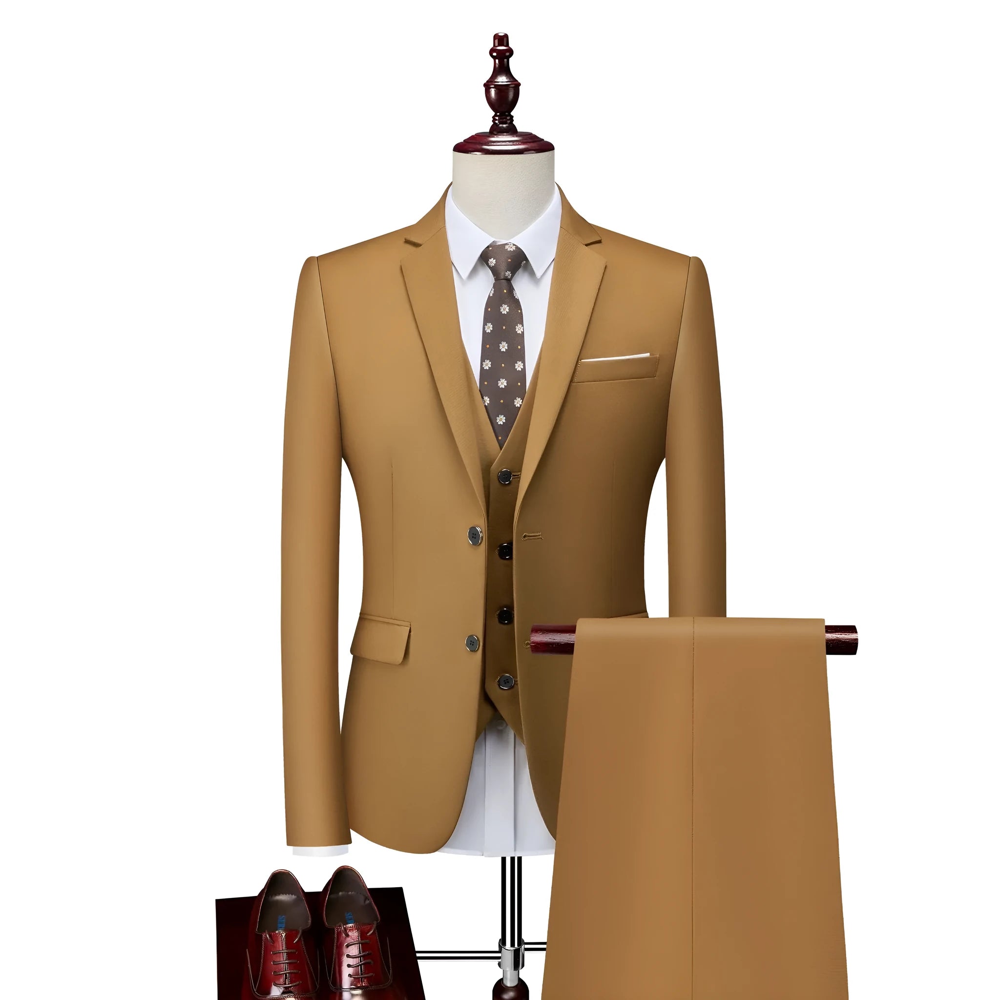 Men's slim fit cotton blend wedding groom waistcoat in six colours with Asian sizing