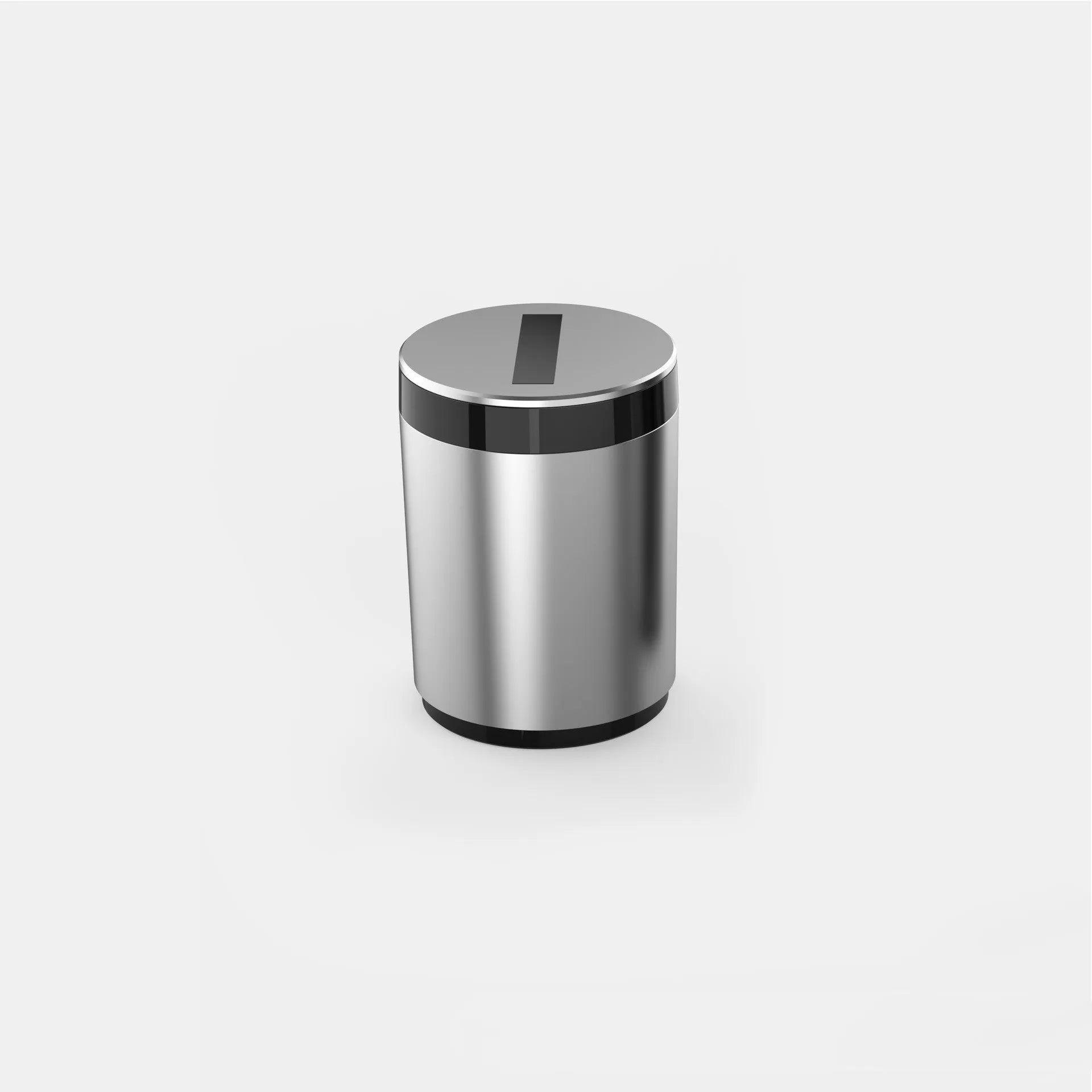 Automatic car ashtray in gun grey or secret silver finish measuring 7x10cm