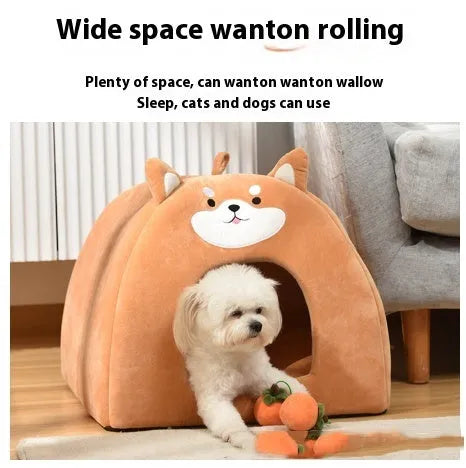 Warm cloth cat bed for autumn and winter available in S, M, L sizes