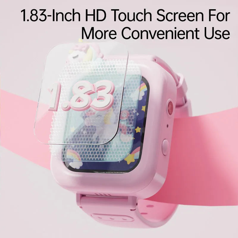 Multifunctional child watch with photo and video capabilities in blue colour, ABS silicone body, 252x45x20.7mm