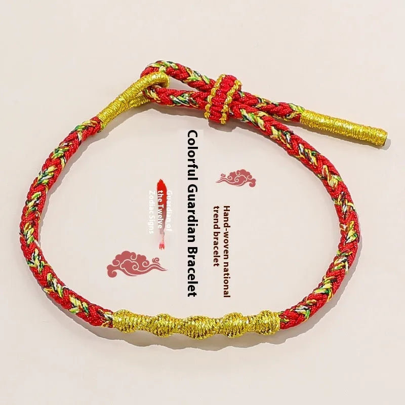 Adjustable eight-strand woven Guardian carrying strap in flexible wire with zodiac colour variations