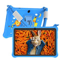 7-inch children's tablet silicone protective case with flat strap in sapphire blue colour
