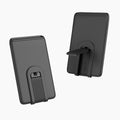 Black silicone phone case bracket with card slot for hands-free use, 5.8 x 9.4 cm