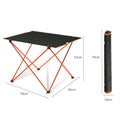 Folding tables and chairs set in aluminium alloy, S size 56x43x39cm, folded for storage