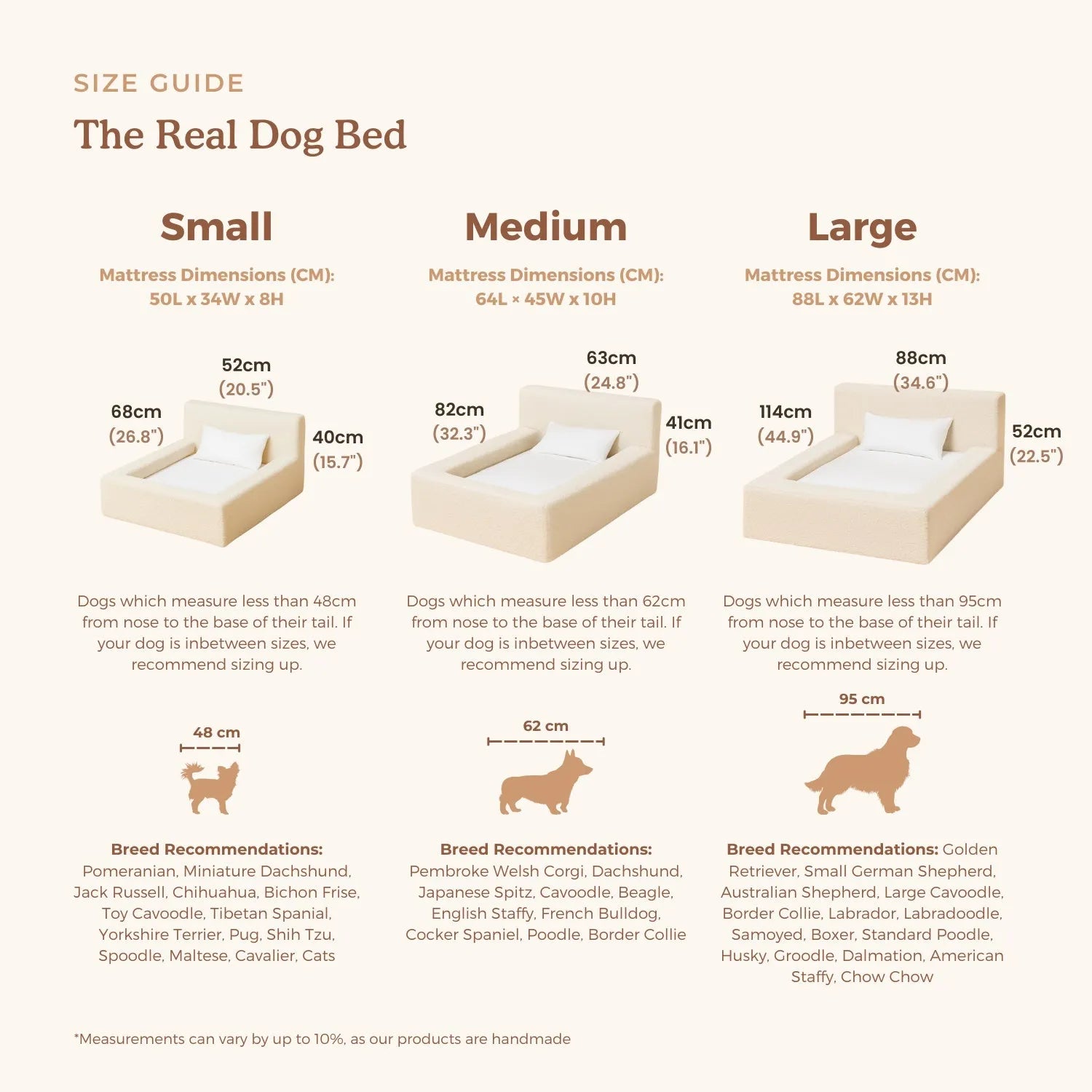 White rectangular dog mat with backrest and sponge filling in L size on a floor