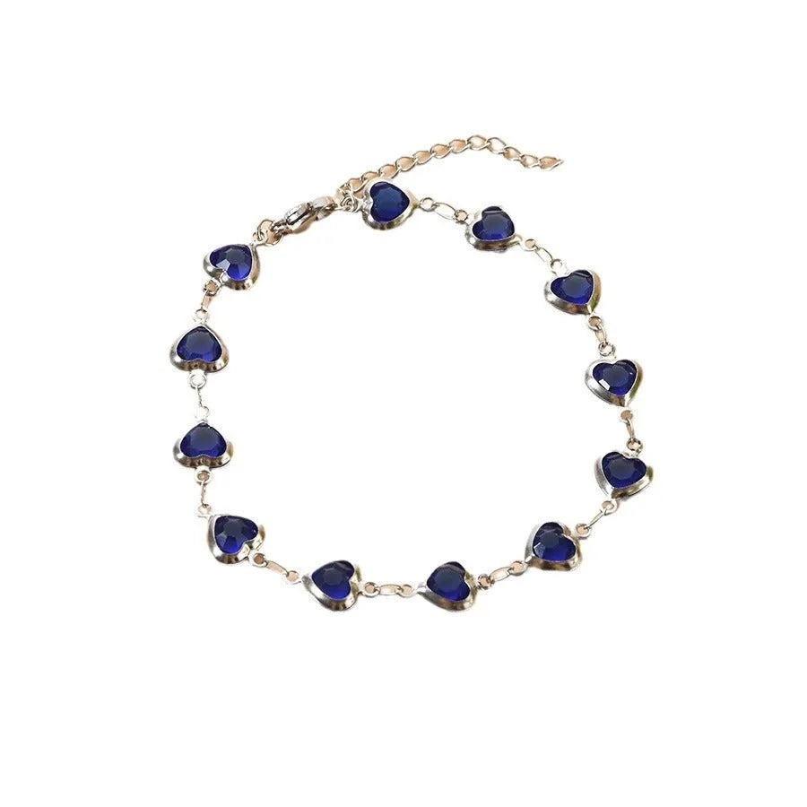 Devil's Eye geometric heart bracelet in stainless steel with electroplated colourful finish