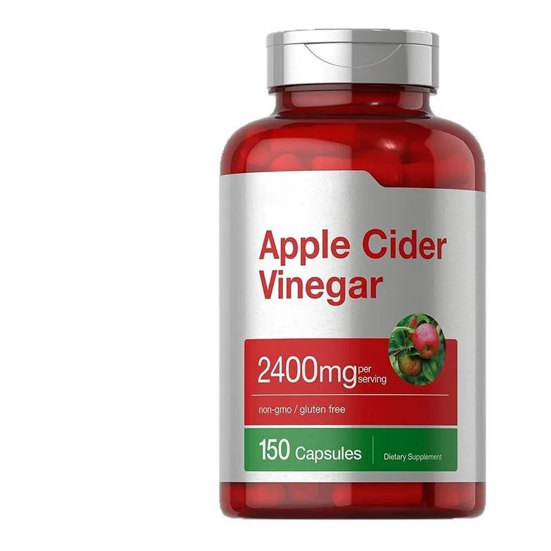Bottle of 150 apple vinegar dietary supplement capsules