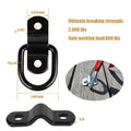 Black galvanized pull ring floor hook for truck cargo securing