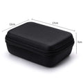 Multifunctional drop-resistant data cable storage bag in composite material with nylon outer, 17x12x7cm, rope handle