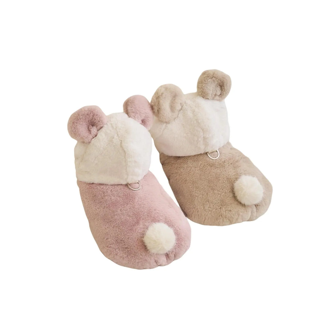 Light pink warm coat for dog or cat showing casual polyester pet clothing design