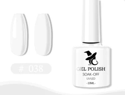 48 colour UV phototherapy plastic gel nail polish set with 7ml bottles in various finishes including glitter and nude shades