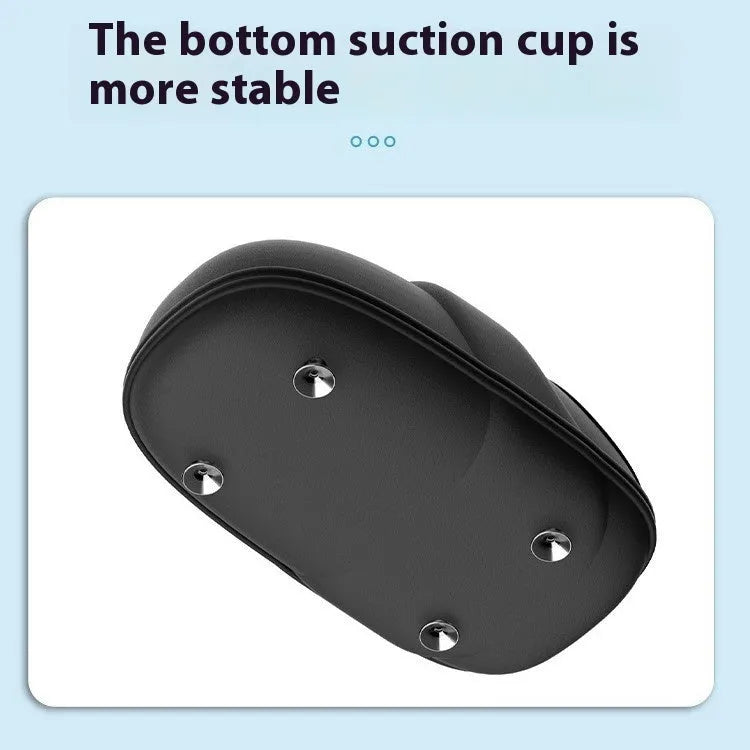 Intelligent electric hand massager with hot compress in black colour, multi-point massage pads, and USB charging cable on a desk