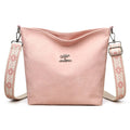 Large capacity soft PU crossbody bag with adjustable single strap in pink colour option