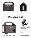Black lithium iron phosphate super power bank for outdoor camping with 110V 220V and UK EU US plug options