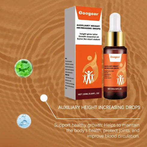 Googeer Height Increasing Drops 20ml bottle with peppermint extract body treatment