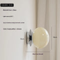French retro magic bean wall lamp, 18cm diameter and 20cm wall projection, wrought iron and glass with E27 fitting