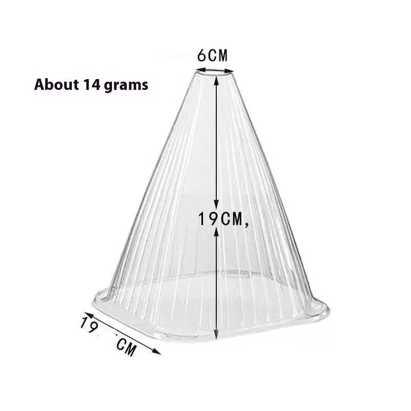 Reusable square plastic plant bell jar in green with ground nail for garden frost protection