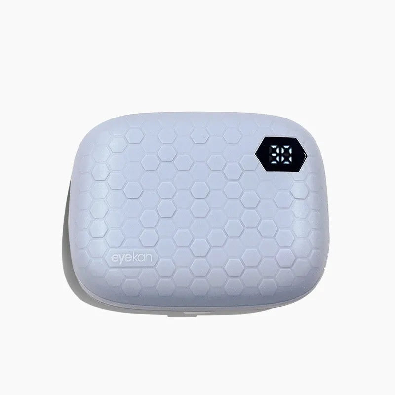 Compact pearl white ultrasonic glasses cleaning machine for invisible spectacles