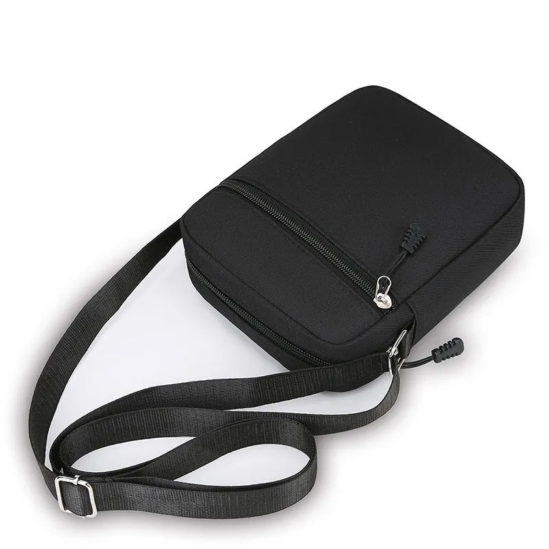 Men's and women's Oxford cloth casual shoulder bag in six colours with outer slit pocket