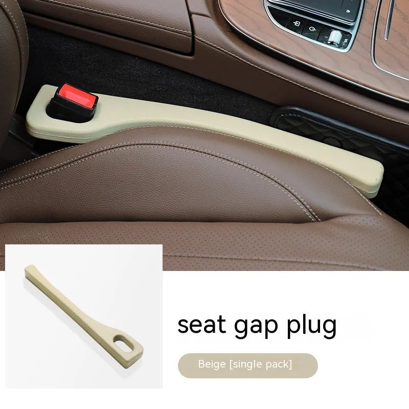 Polyurethane car seat gap strip preventing items from falling between vehicle seats