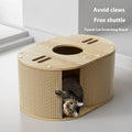 Small cat climbing frame made of corrugated paper with tunnel nest, 57x39x27.5cm