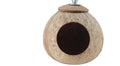 Reptile swing set with brown coconut shell nest and artificial vine for tree lizards