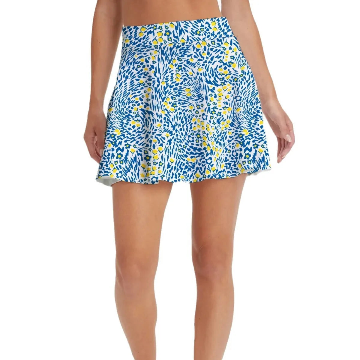 Women's high waist half-length sports skirt for golf tennis badminton in blue
