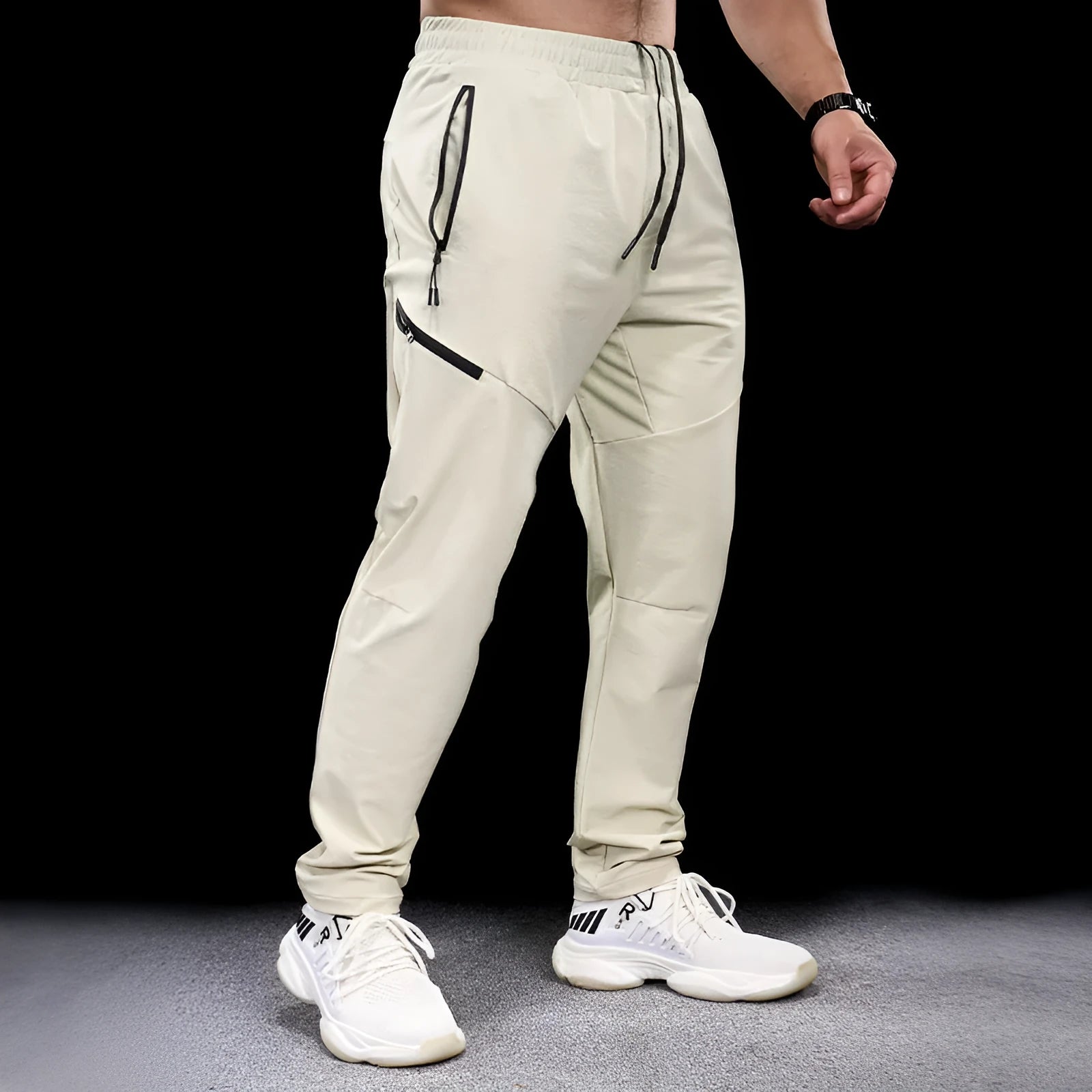 Men's waterproof quick-drying nylon workout trousers in multiple colours for sports and exercise
