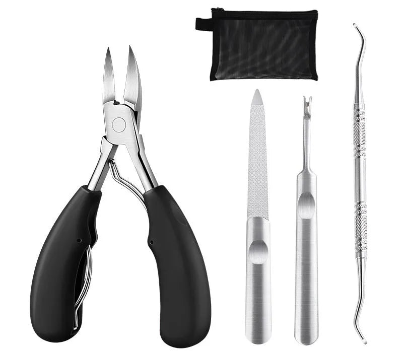 Stainless steel nail clippers with coloured ABS handles in multiple variant options