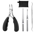 Stainless steel nail clippers with coloured ABS handles in multiple variant options