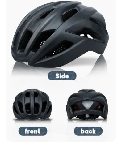 Orange road bike mountain riding helmet with 16 vents and In Mold construction on white background