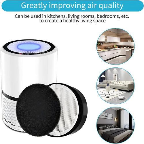 Levoit LV-H132 compatible air purifier replacement filter measuring 19x19x6.3cm with filter screen and cotton