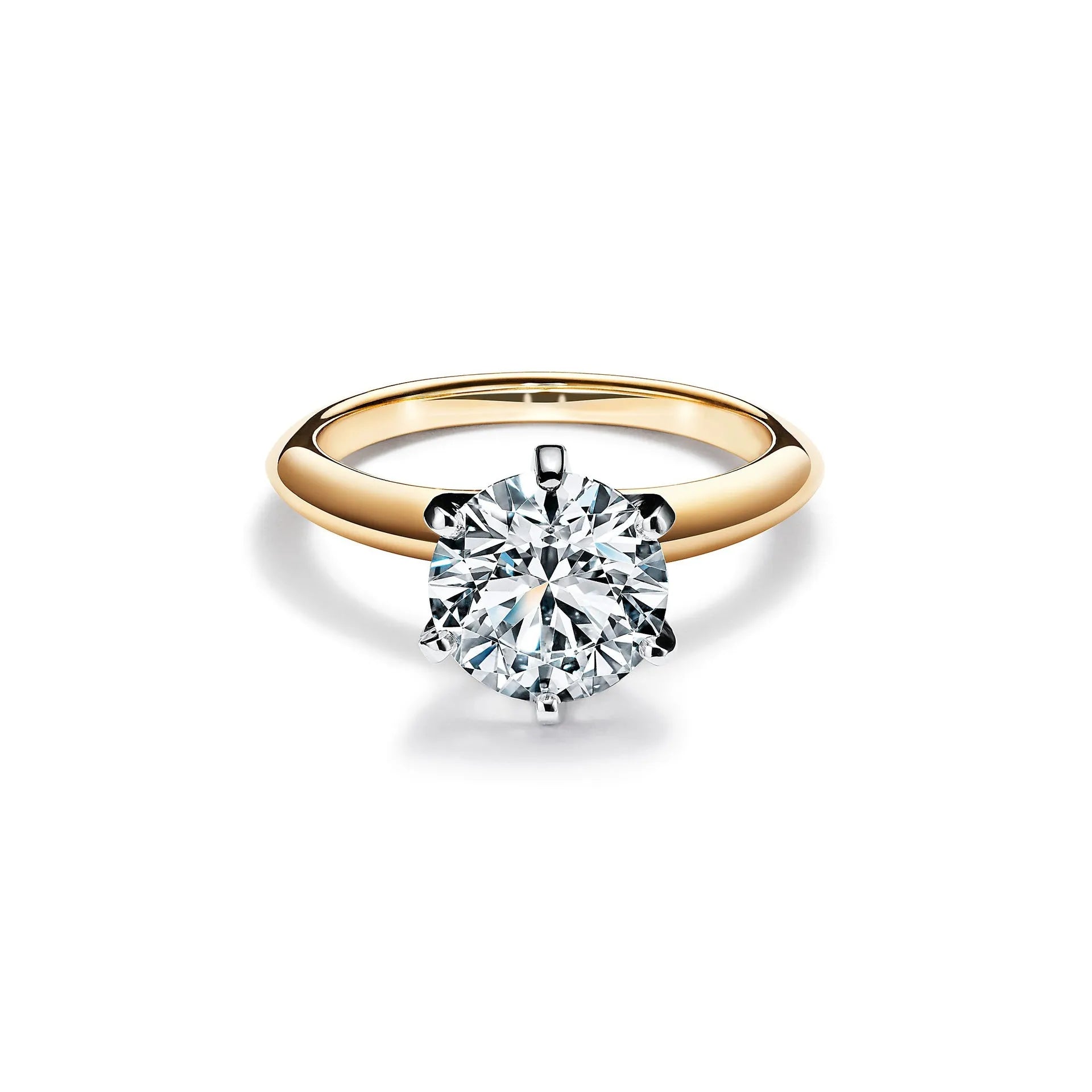 Women's silver electroplated ring in 2 carat gold finish, band style, size 7