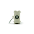 Pet garbage bag dispenser in wheat straw material with PE lining, 4.6x4x8cm, beige colour, for dog waste bags