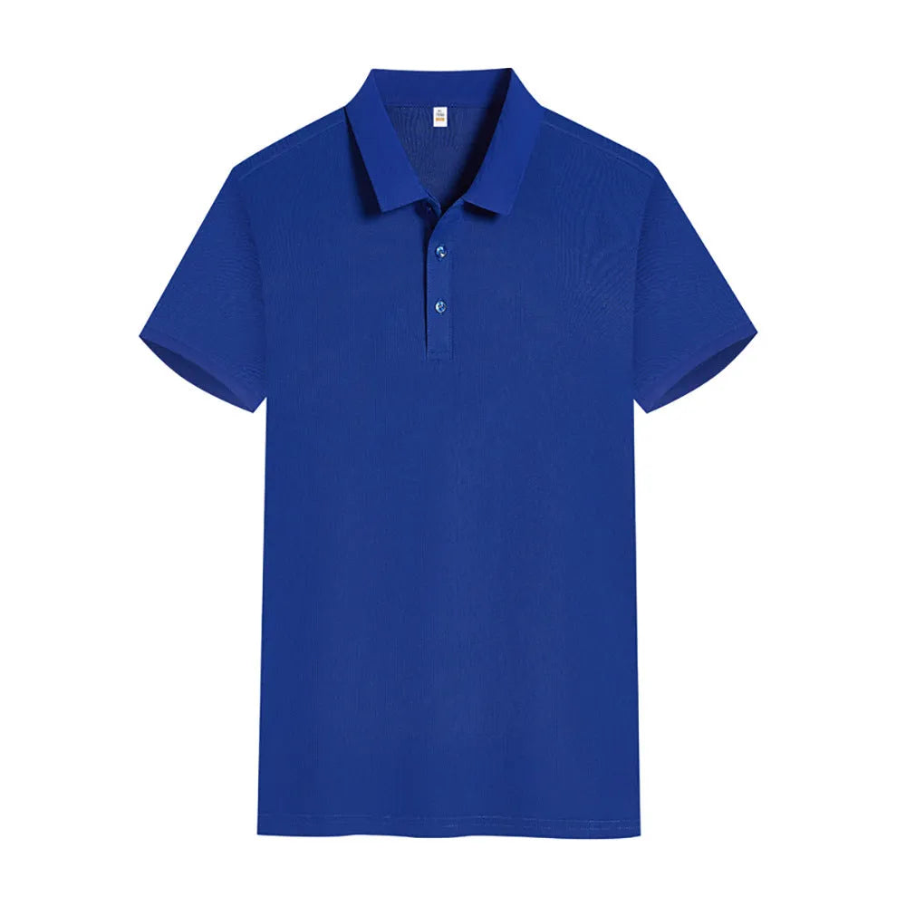 Solid colour cotton blend polo shirt overalls with short sleeves and slit detail, available in multiple colours and sizes