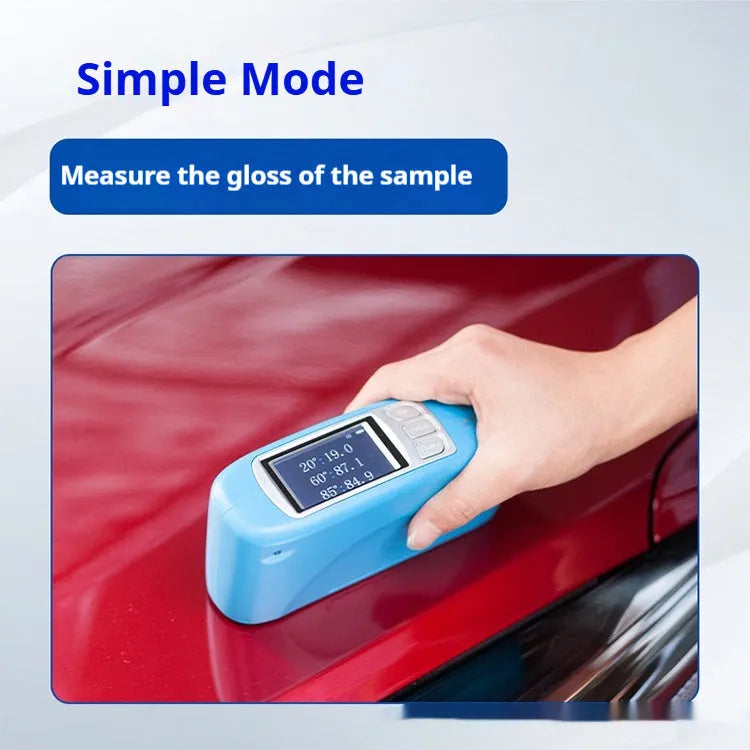 Ceramic portable gloss tester showing CS-300, CS-300S, and CS-380 measurement angle configurations