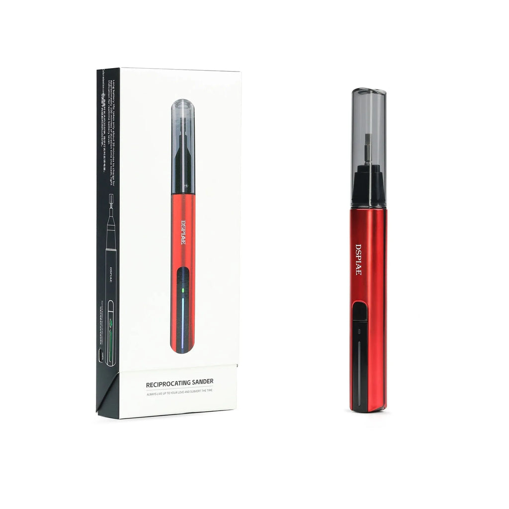 Electric grinding pen reciprocating tool with eight grinding heads for polishing and sanding on metal and wood