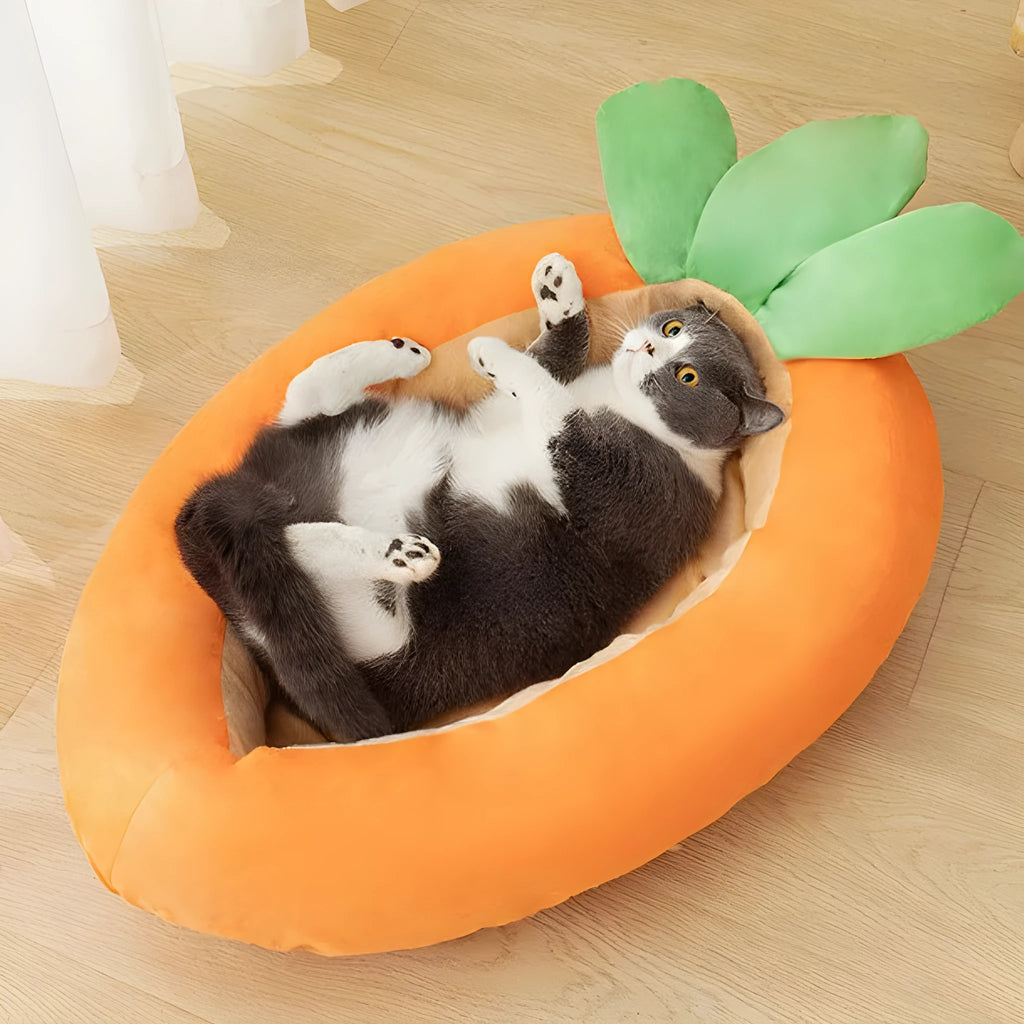 Cartoon carrot design washable pet mattress for dogs in medium and large sizes