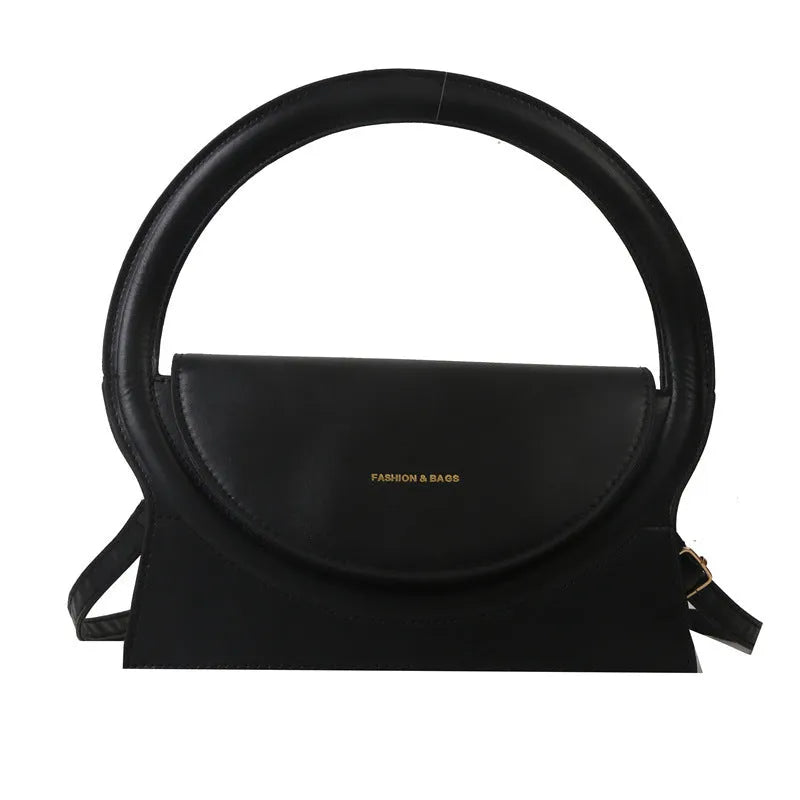 PU leather shoulder messenger bag with sandwich pockets in five colour options