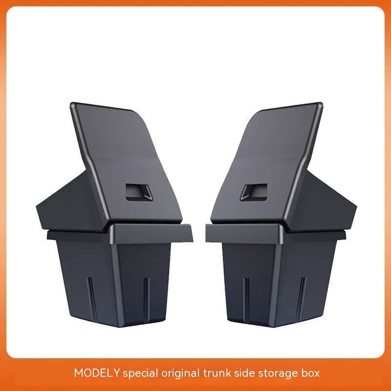 Tesla Model 3 and Model Y trunk side storage box covers in TPE and ABS materials