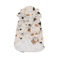 Beige cartoon dog raincoat with waterproof PU coating for wet weather walks