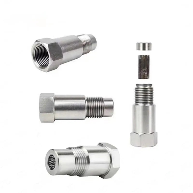 304 stainless steel automotive oxygen sensor connector adapter with three-way catalyst compatibility