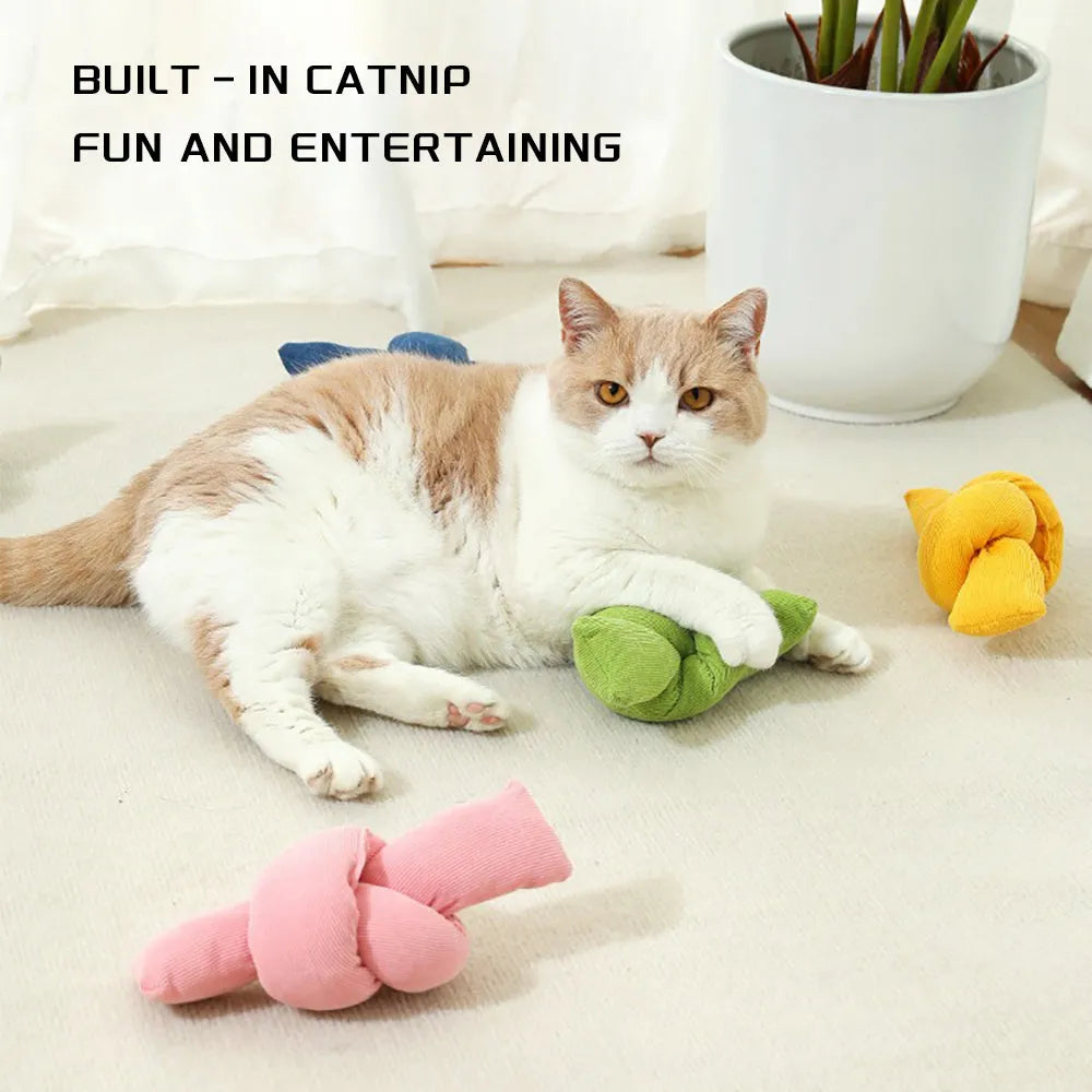 White natural cotton dog rope toy with multiple knots for tug play and dental cleaning