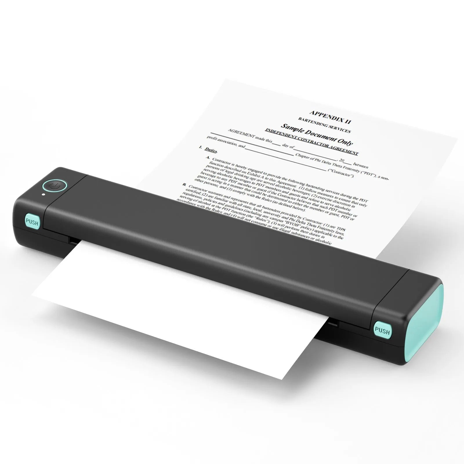 Phomemo M08F white portable A4 thermal printer with Bluetooth wireless connectivity
