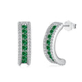 S925 sterling silver geometric U-shaped stud earrings with electroplated finish, high-end light luxury for women