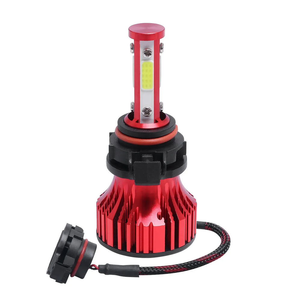 X15 car LED headlight with aluminium body, IP68 protection and 9-36V range for 9005, H3, H1, H4 and H7 fittings